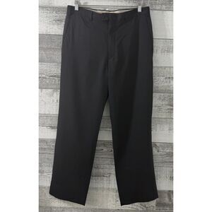 Angelico Dress Pants Men's Size 32 (Fit 32x30) Black Wool Super 120s Made Italy